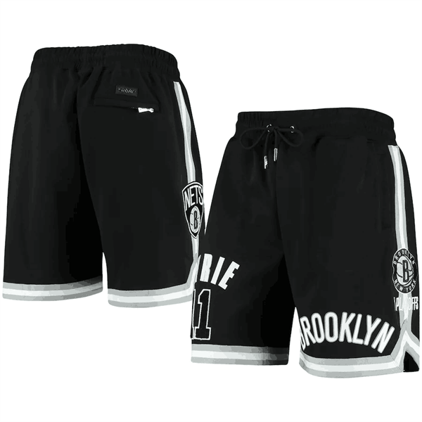 Men's Brooklyn Nets #11 Kyrie Irving Black Shorts Men's Brooklyn Nets #11 Kyrie Irving Black Shorts